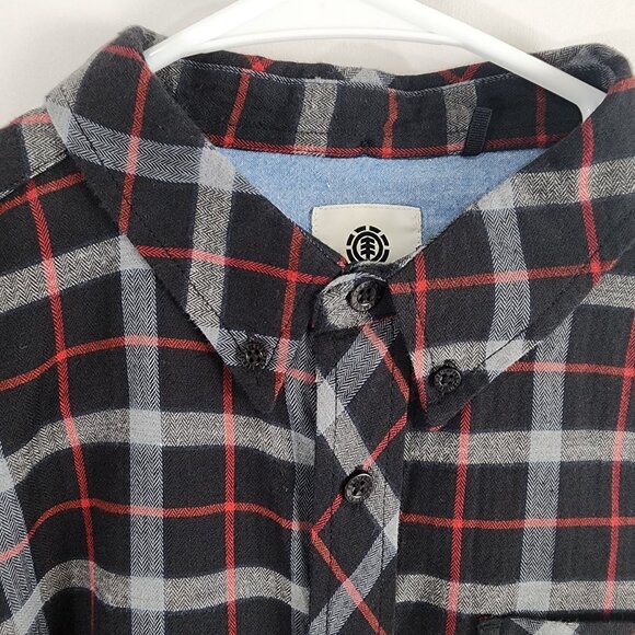 Element Mens XL Plaid Button-Up Flannel Shirt - Picture 4 of 13